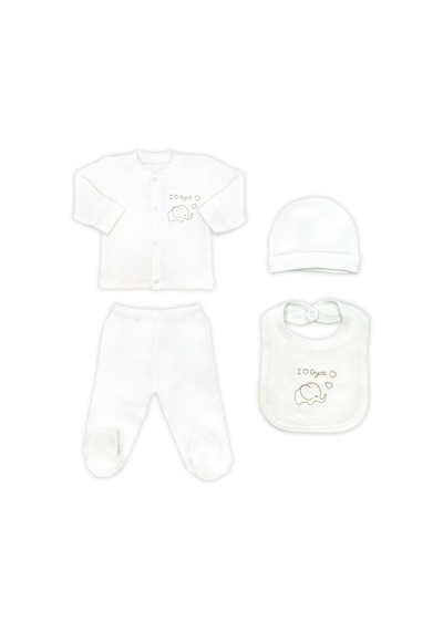 Sema Baby Organic 5 Parça Hastane Çıkışı Zıbın Seti Çok Renkli