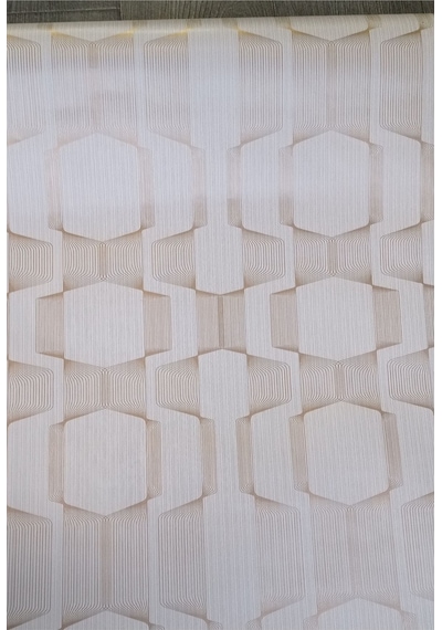 Geometrik Desenli Silinebilir Duvar Kağıdı 53 Cm Genişliğinde 10 Metre Uzunluğunda Kahverengi