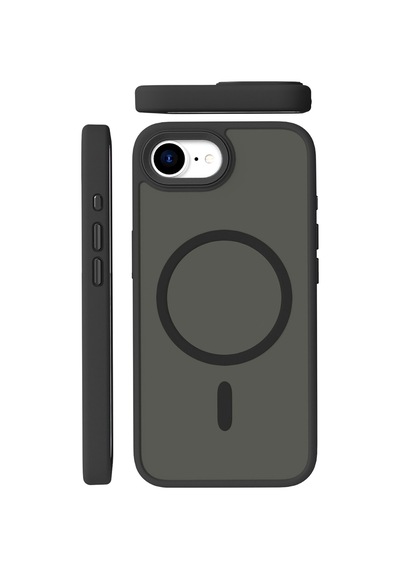 Joko - 951 - Apple iPhone Uyumlu 17e Megane Magsafe Kapak - Csmo-tex - - Siyah Sıyah