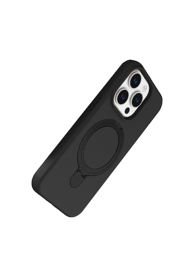 Apple iPhone Uyumlu  15 Pro Max Uyumlu Regal Magsafe Standlı Kapak - Siyah