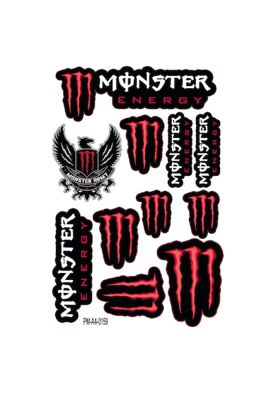 Monster Energy Tasarımlı Ekipman Kask Motorsiklet Sticker Seti 03