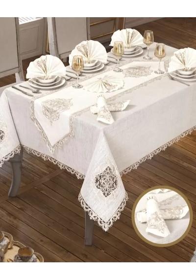 Lisa Linen Krem 26 Parça 12 Kişilik Premium Çeyizlik Yemek Takımı Masa Seti Çok Renkli Lisa Linen Krem 26 Parça 12 Kişilik Premium Çeyizlik Yemek Takımı Masa Seti Çok Renkli