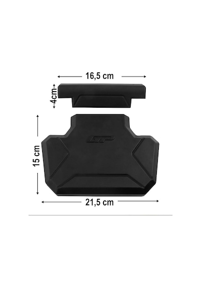Gp Kompozit Alüminyum Çanta Sırt Dayama 21x20cm Universal Siyah
