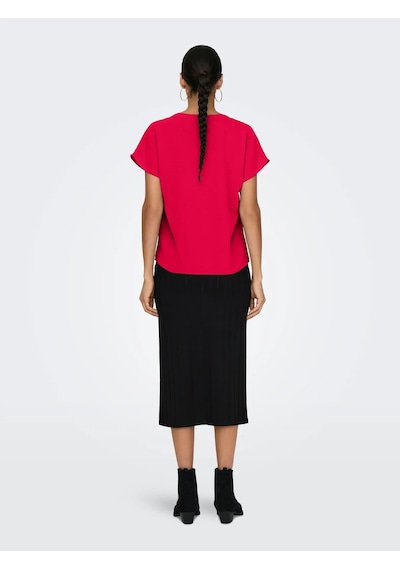 Jdy Jdylion Life S/s Top Wvn Noos Kadın Bluz 15249287 Kırmızı