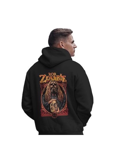 Sevbano Rob Zombie Rock Metal Müzik Grubu Baskılı Unisex Oversize Premium Siyah
