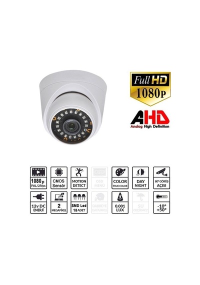Ezcool Ez-5020hd 2 Mp 3.6mm Lens Ahd Dome Kamera