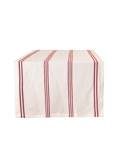 Chantilly Kırmızı Çizgili Pamuk Runner 50x150cm Çok Renkli