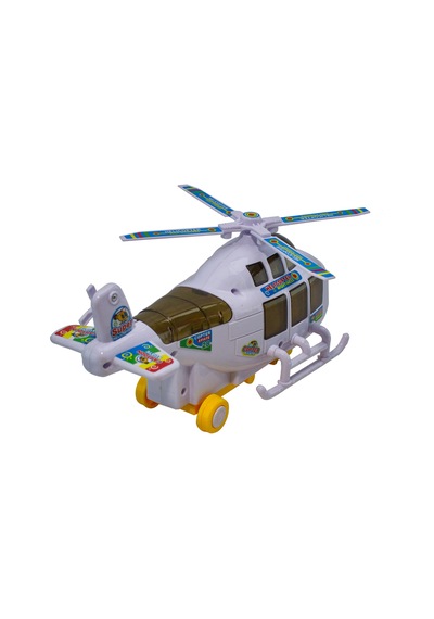 Oyuncak Helikopter Işıklı Sesli Beyaz Sevimli Helikopter 23 CM