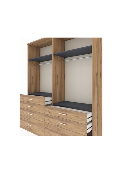 Hyperion Gardrop 4 Raflı 7 Çekmeceli 2 Askılı 176x44x221 Çam-antrasit/çam Antrasit/çam Hyperion Gardrop 4 Raflı 7 Çekmeceli 2 Askılı 176x44x221 Çam-antrasit/çam Antrasit/çam