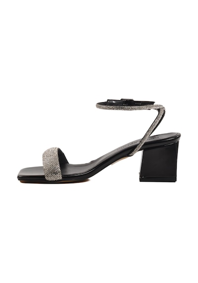 Pierre Cardin Pc-54670 Z Siyah Kadın Taşlı Abiye Sandalet Siyah