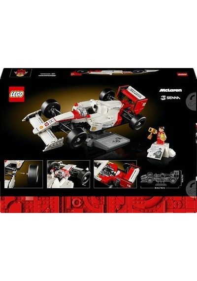 Icons Mclaren Mp4/4 Ve Ayrton Senna 10330 - Araç Tutkunu Yetişkinler İçin Koleksiyonluk Yaratıcı Model Araba Yapım