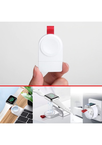 Ally IWatch Uyumlu 1-2-3-4-5-6 Se Magnetic Şarj Cihazı (193832616)-Beyaz