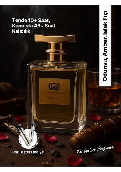 Tatsukaze Erkek Parfum Güçlü Kalıcı Rom Akoru, Vhisky Aroma, Amber, Odunsu Notalar Meyveli