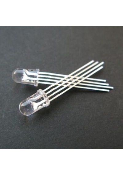5 Adet 4 Pin 5mm Multicolor Rgb Led Ortak Anot Led Diyot Işık La