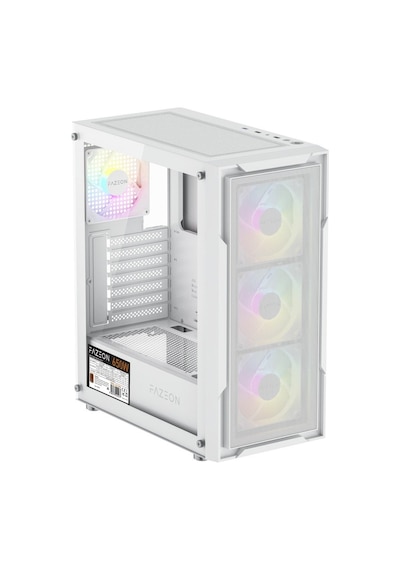 Fazeon F11 650w 80+ Bronze Mesh Rgb 4x120mm Fanlı Atx Beyaz Gamıng Kasa