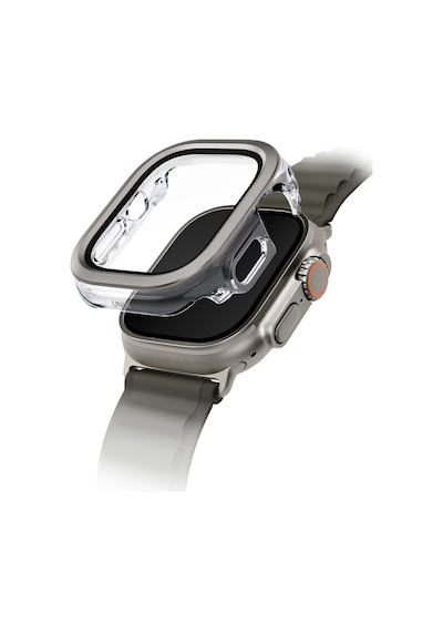 Apple Uyumlu  Watch Ultra 49mm Kılıf Kasa Koruyucu Temperli Ekran Koruyucu 2 İn 1 Camlı Kasa