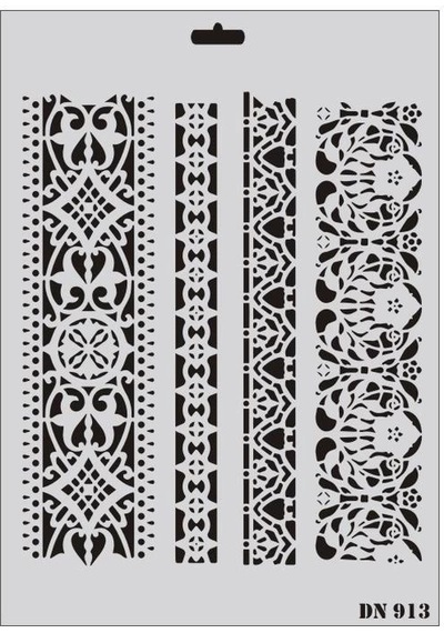 Mey İthalat Rich Dantel Seri Dn-913 Stencil 35x25 Cm