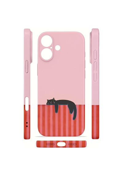 Apple iPhone Uyumlu 17 Vorian İnce Kamera Korumalı Mika Kılıf Lazy Cat Sunset Lazy Cat Sunset Mika