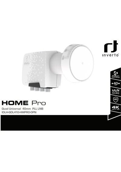 Inverto Home Pro Uln Quad Lnb Full Hd 4K Uyumlu