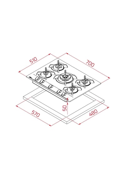 Teka GBC 75030 KBC BK Ankastre Ocak