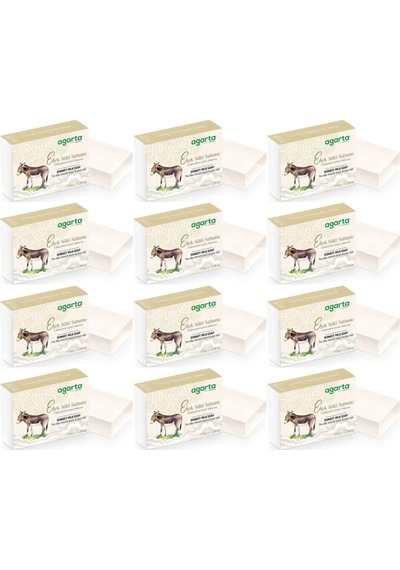 Agarta El Yapımı Doğal Sabun 150gr Eşek Sütü 12 Li Set