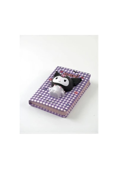 Bakgelal Lisanslı 3d Squishy Figürlü Günlük Defter Hello Kitty, Kuromi, My Melody Karakterli Yumuşak Kapaklı Sevimli Not Defteri 1 Adet - Bgasqhkkuro002 Lila