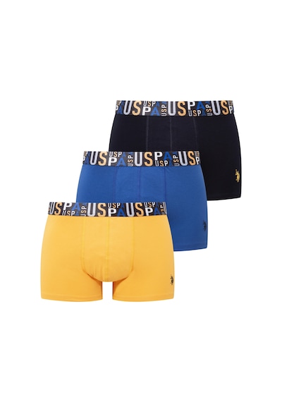 U.s. Polo Assn. Erkek Saks - Sarı - Lacivert 3 Lü Boxer Saks - Sarı - Lacivert U.s. Polo Assn. Erkek Saks - Sarı - Lacivert 3 Lü Boxer Saks - Sarı - Lacivert