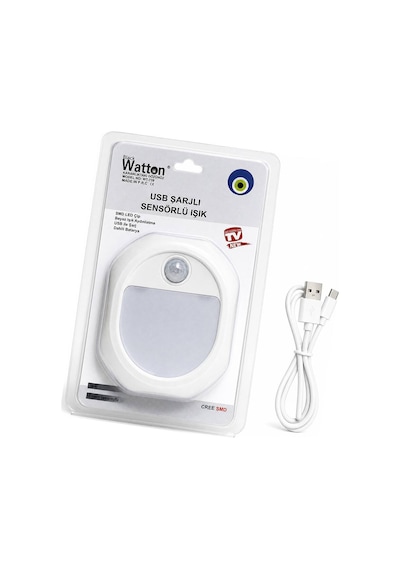 Hareket Sensörlü Usb Şarjlı Led Lamba Wt-739 Evimdeyokyok Çok Renkli