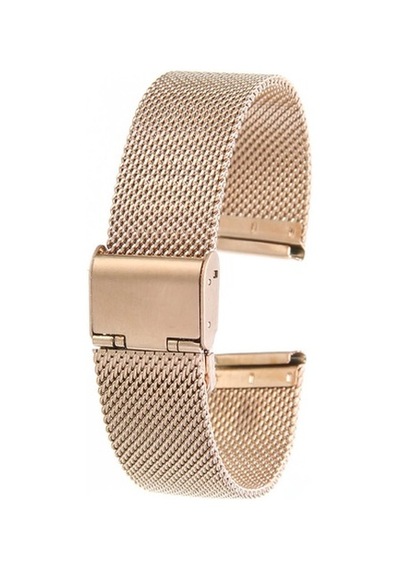 24Mm Saat Kordonu Rose Bakır Hasır Kolçak 1.Kalite Örgü Kordon