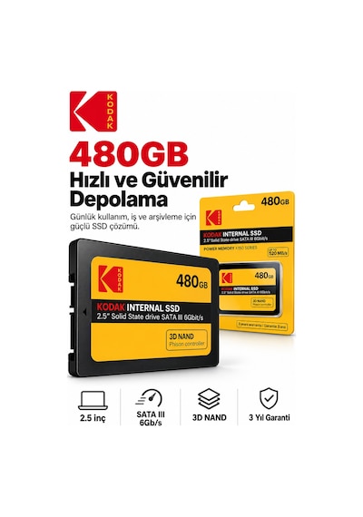 X150 480gb 2.5 İnç Sata Iıı Ssd 520 Mb/s Okuma 500 Mb/s Yazma Hızlı Ssd