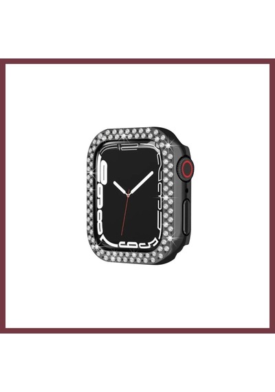 Storeşahin Apple Watch 42mm Uyumlu Taşlı Kasa - Siyah Shn0720