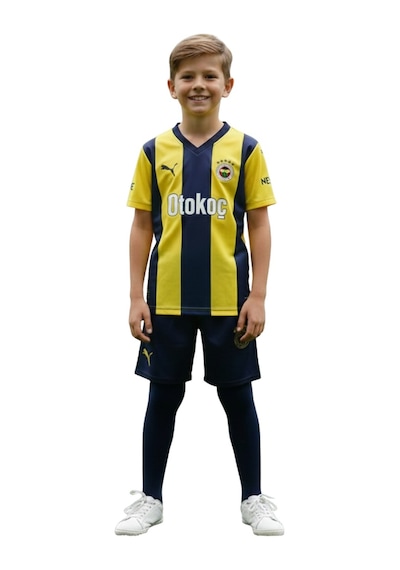 Fenerium Fenerbahçe Lisanslı Çocuk Forma Şort Seti Lacivert - Sarı
