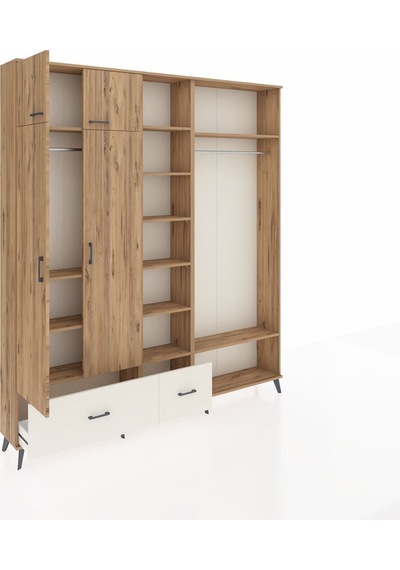 Arges Dolap 12 Raflı 2 Çekmeceli 2 Askılı 220x30x243 Çam-çam/aytaşı Atlas Çam/aytası Arges Dolap 12 Raflı 2 Çekmeceli 2 Askılı 220x30x243 Çam-çam/aytaşı Atlas Çam/aytası