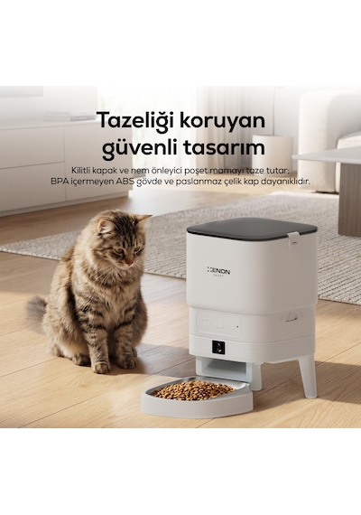 Xenon Smart Akıllı Mama Kabı Kameralı 1080p, 4l, Mobil Kontrol, Çelik Kase, Gece Görüş X8614
