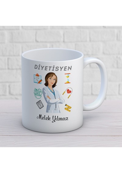 Kişiye Özel Diyetisyen 5 Kupa Bardak Çok Renkli