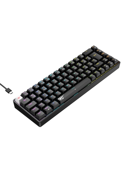 Havit Gamenote Kb860l-tur Rgb Mekanik Gaming Klavye - 69 Tuşlu, Red Switch - Siyah