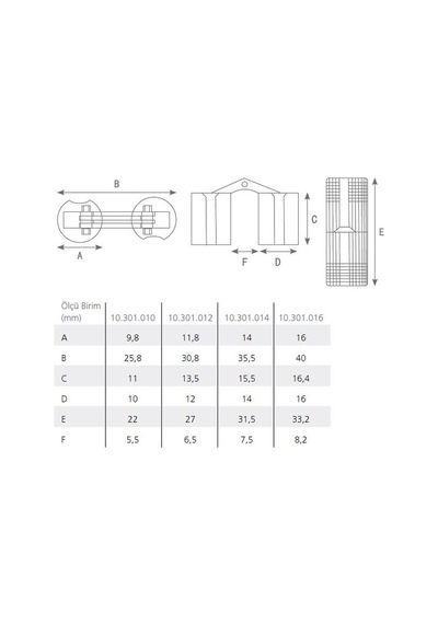 Gürçayhırdavat Silindir Masa Menteşesi Pirinç 12Mm (2 Adet)