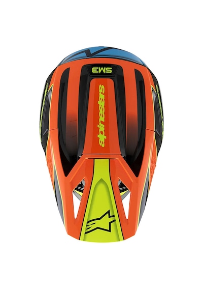 Alpinestars Sm3 Fray Off-road Motosiklet Kaskı Siyah Mavi Oranj Siyah / Mavi / Oranj