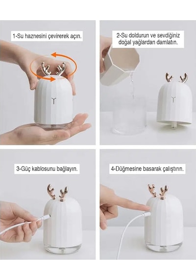 Lovely Humidifier Ortam Dezenfeksiyon Ve Şık Buhar Makinesi