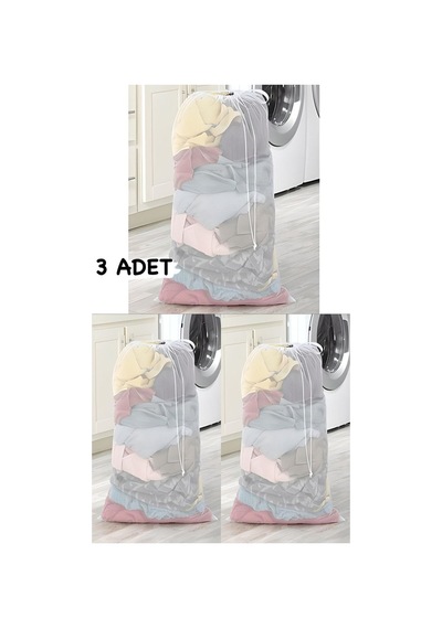3 Adet Büyük 60x80 Perde Ve Çamaşır Yıkama Filesi Tr Diğer