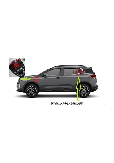 Citroen Logo Kelebek Cam Çamurluk Yanı Damla Silikon Amblem