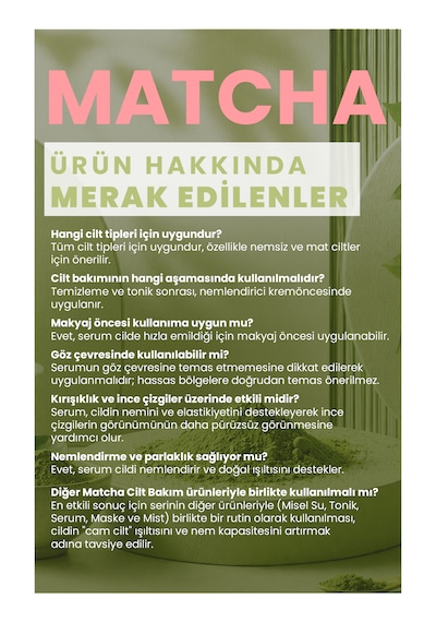 Bade Natural Matcha Cam Cilt Glass Skin Yoğun Nemlendirici Yüz Serumu 30 Ml
