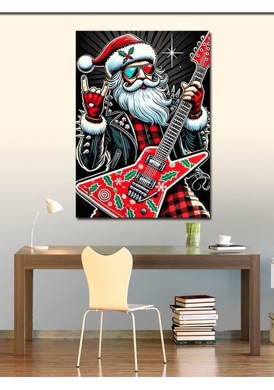 Kanvas Tablo Rock Yapan Noel Baba 50cmx70cm