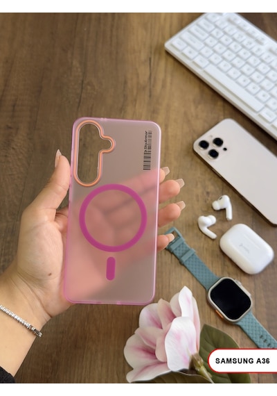 Samsung Galaxy A36 Uyumlu Mat Sert Klein Kılıf Pembe