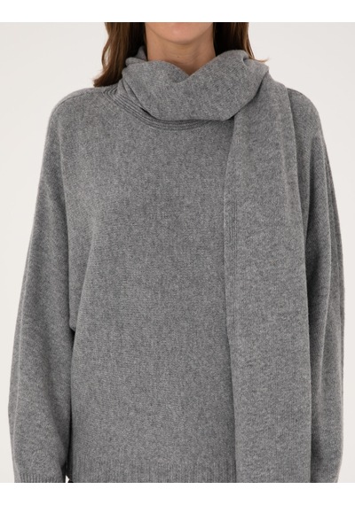 Pierre Cardin Kadın Gri Melanj Kazak /triko 50311855-vr086 Gri Melanj