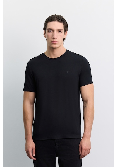 Avva Erkek Siyah Bisiklet Yaka Soft Touch Premium Basic Regular Fit T-shirt A62y1037 Avva Erkek Siyah Bisiklet Yaka Soft Touch Premium Basic Regular Fit T-shirt A62y1037
