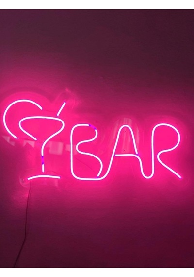 Dekoraven Bar Neon Tabela Neon Yazı Led Dekoratif Duvar Aydınlatması Neon Duvar Dekorasyonu, Barpiraven1