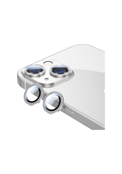 Ekılıf - Apple Uyumlu iPhone 13 Mini - Kamera Lens Koruyucu Cl-06 - Gümüş