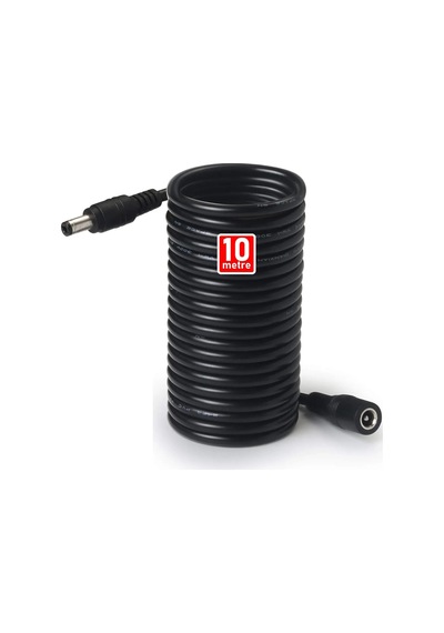 10 Metre Power Adaptör Uzatma Kablosu Wifi & Cctv Kamera Uyumlu 12v Dişi Erkek 22awg Kablo
