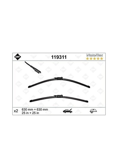 Fiat Iveco Daıly Vı- City Yenı Kasa 2014- Silecek Süpürgesı Ön Takım 630 / 630 Mm Oem No:58016071